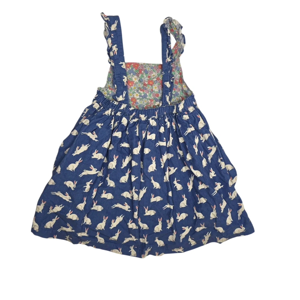 Mini Boden Navy Easter Bunny Print Pinefore Sundress
